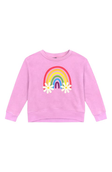 Kids' Cloud Soft Rainbow Graphic Sweatshirt (Toddler, Little Kid & Big Kid)