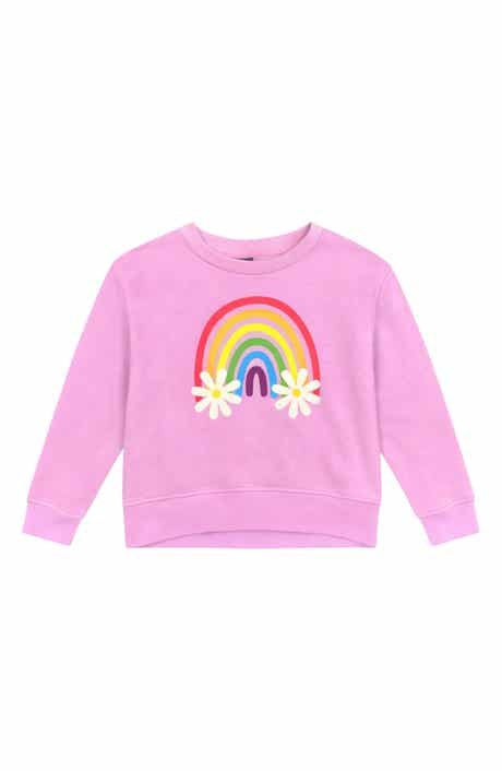 PixieLane Kids' Cloud Soft Rainbow Graphic Sweatshirt