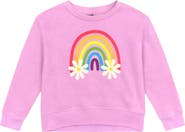 PixieLane Kids' Cloud Soft Rainbow Graphic Sweatshirt