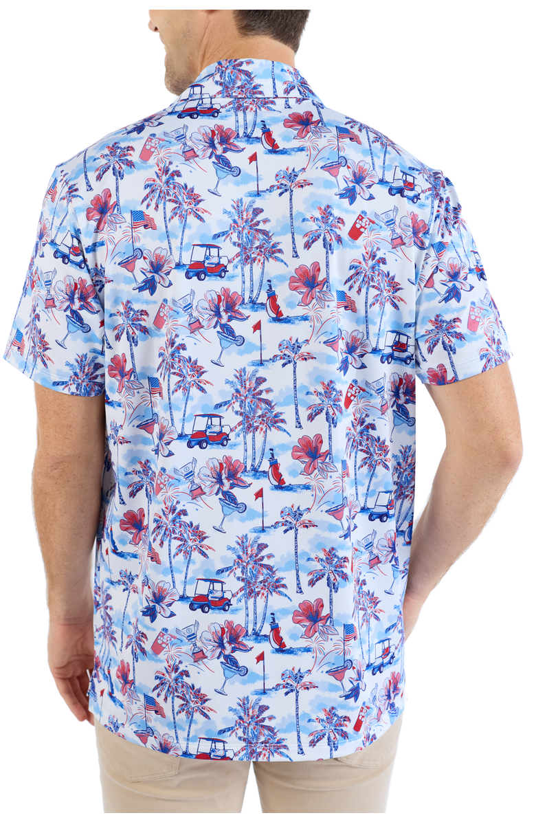 Kenny Flowers The Red, White & Bloom - Golf Shirt, Alternate, color, White