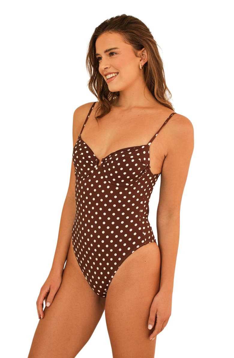 Dippin Daisys Saltwater One Piece, Alternate, color, Dotted Brown