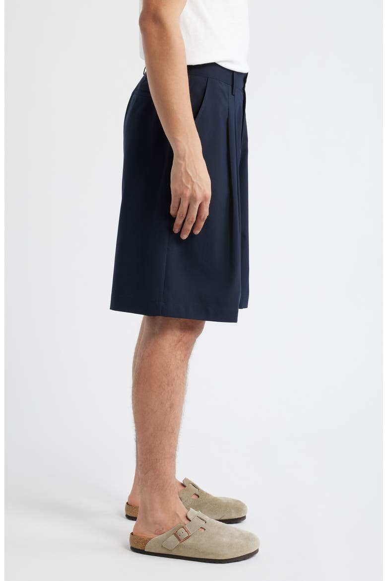 Pleated Shorts, Alternate, color, DARK NAVY