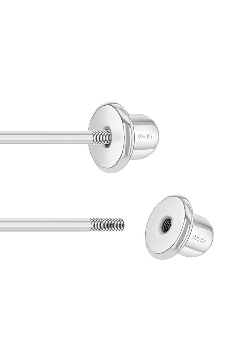 In Season Jewelry Bezel Climber Earrings, Alternate, color, Silver