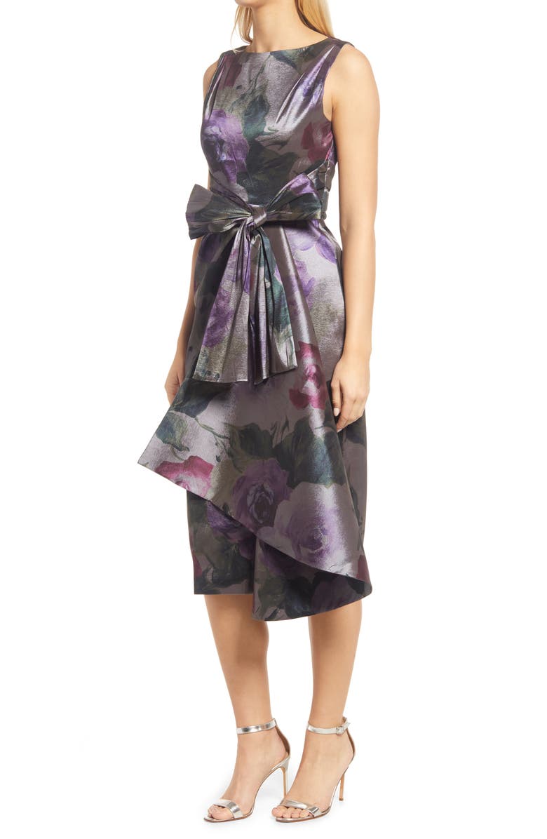 Eliza J Sleeveless Waist Tie Dress, Alternate, color,