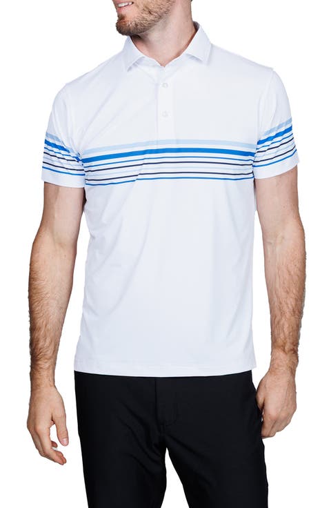 Engineered Stripe Performance Polo