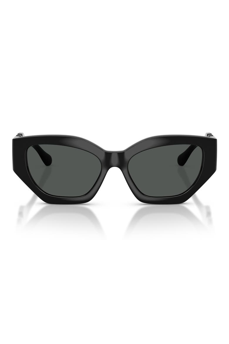 Kids' 48mm Irregular Sunglasses, Main, color, BLACK / DARK GREY