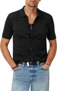 John Varvatos Moore Short Sleeve Organic Cotton Sweater
