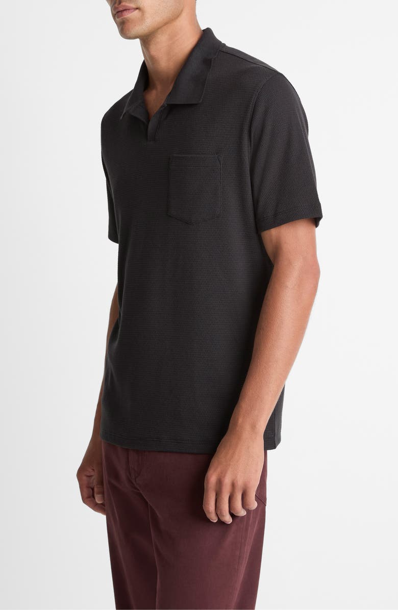 Vince Johnny Collar Polo, Alternate, color, Black