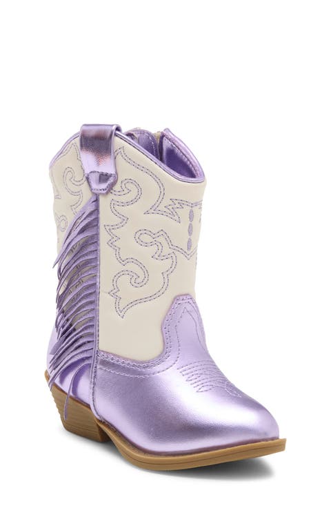 Kids' Fringe Metallic Western Boot