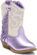 Harper Canyon Kids' Fringe Metallic Western Boot