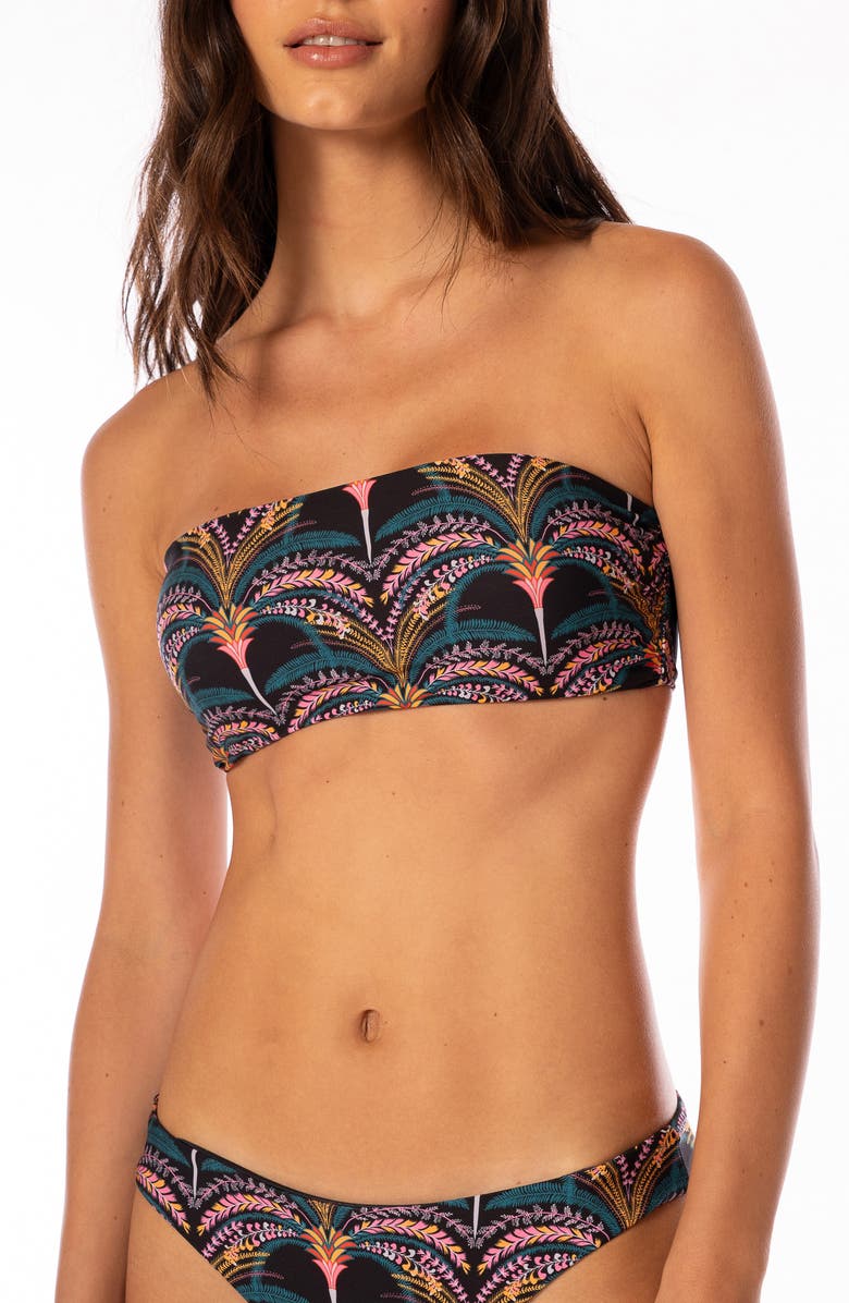 Maaji Palm Grove Bryn Reversible Bikini Top, Main, color, Black
