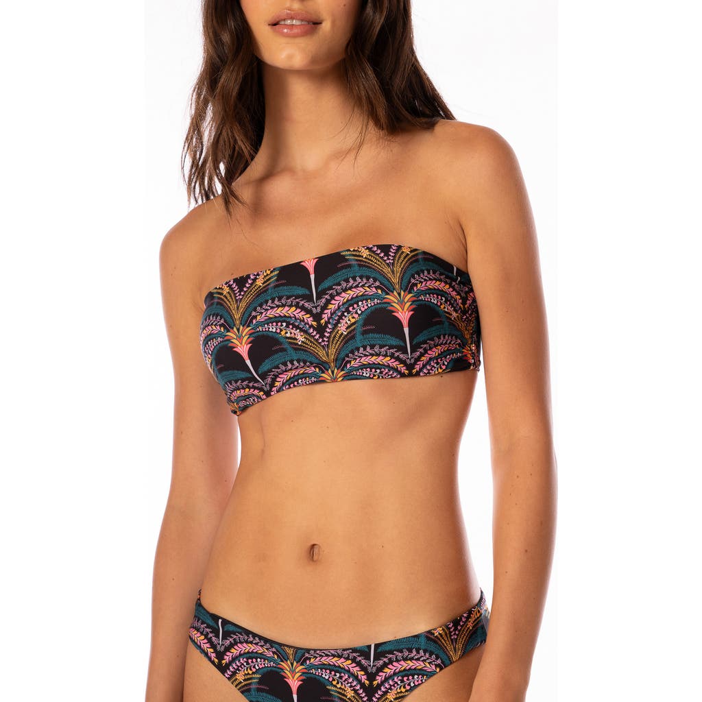 Maaji Palm Grove Bryn Reversible Bikini Top In Black