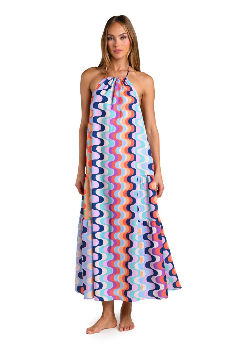 Untamed Tropics Halter Maxi Dress, Alternate, color, MULTI