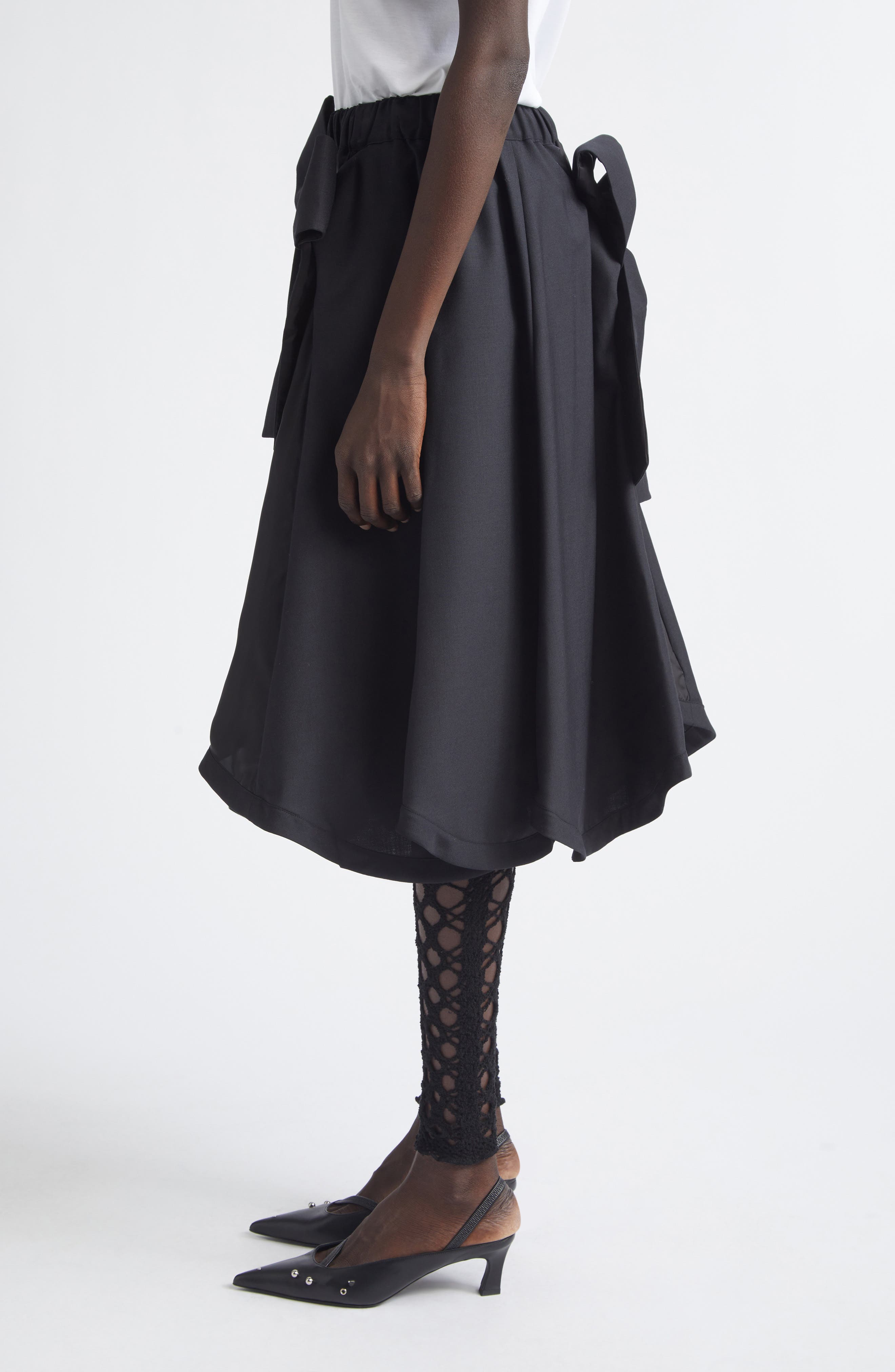 スカート akiki the iconic bow skirt/black Tropical Wool Bow Skirt (Women) | Nordstrom
