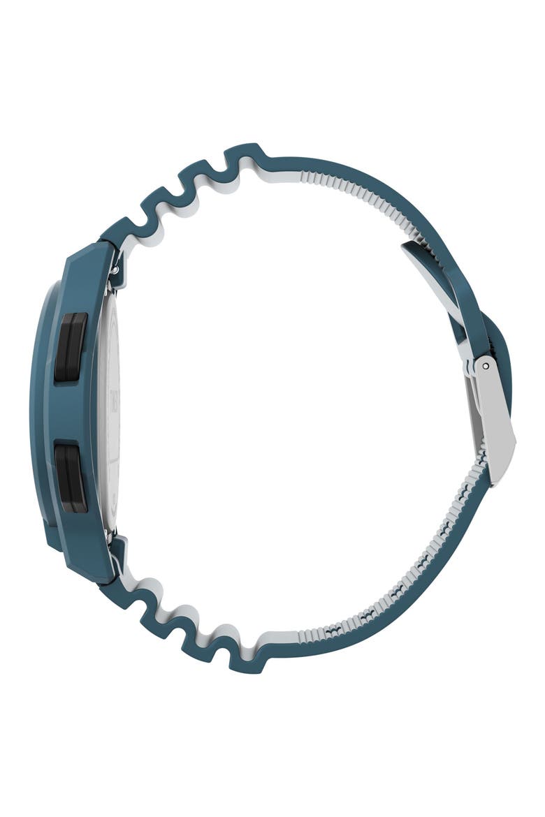 Retroware Digital Resin Strap Watch, 46mm, Alternate, color, BLUE