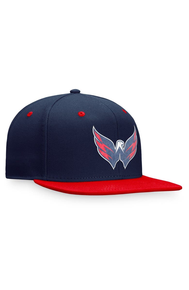 FANATICS Men's Fanatics Branded Navy/Red Washington Capitals 2022 NHL Draft Authentic Pro Snapback Hat, Alternate, color, 