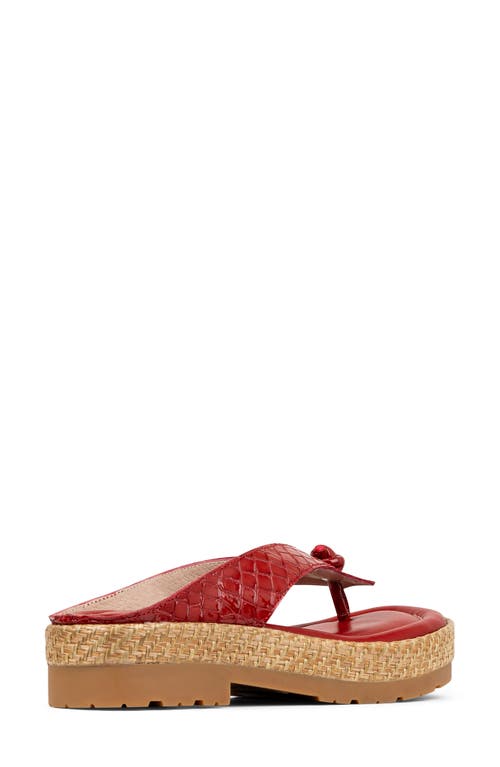 Donald Pliner Seena Fifi Platform Wedge Flip Flop In Tomato