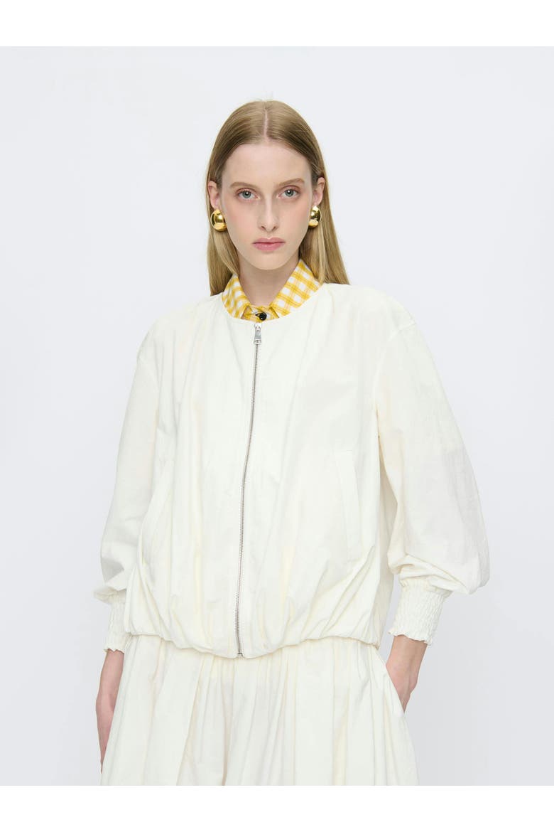 MARTA Bomber Jacket - Ivory, Alternate, color, Ivory