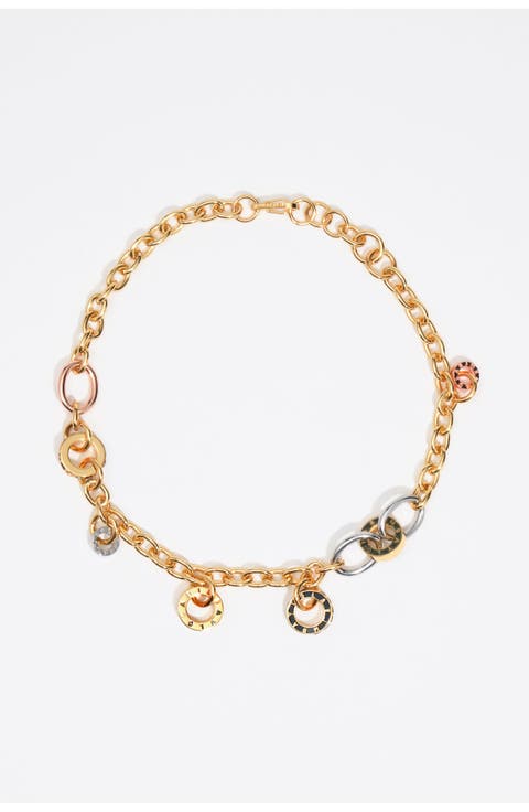 Chain Necklace with Multiple Logos
