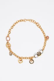 BIMBA Y LOLA Chain Necklace with Multiple Logos