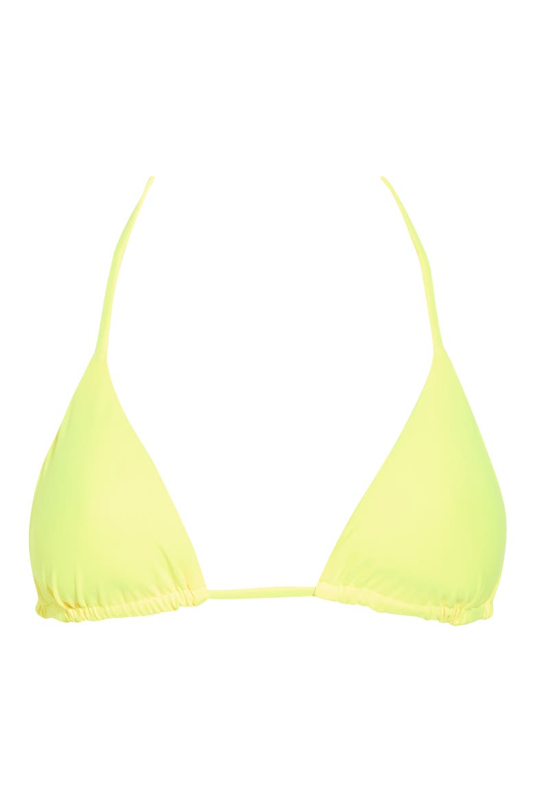 Balmy Reversible Triangle Bikini Top, Alternate, color, YELLOW