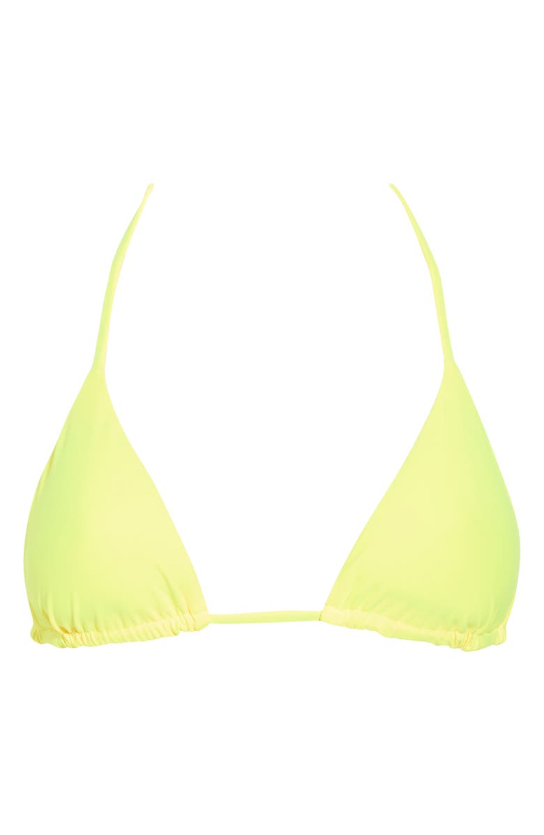 Maaji Balmy Reversible Triangle Bikini Top, Alternate, color, Yellow