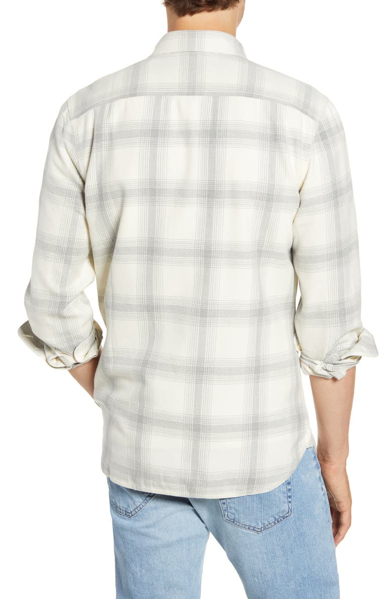 1901 Trim Fit Plaid Twill Button-Up Utility Shirt, Alternate, color,