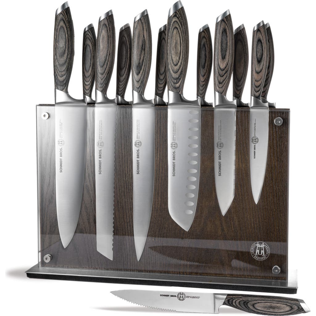 Schmidt Brothers Cutlery Bonded Ash 15-piece Knife Block Set In Brown