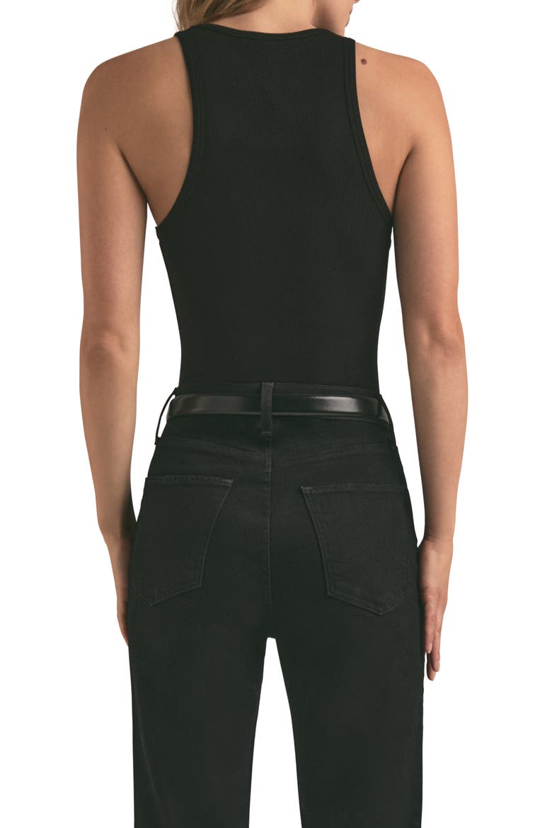 The Perfect Rib Bodysuit, Alternate, color, BLACK