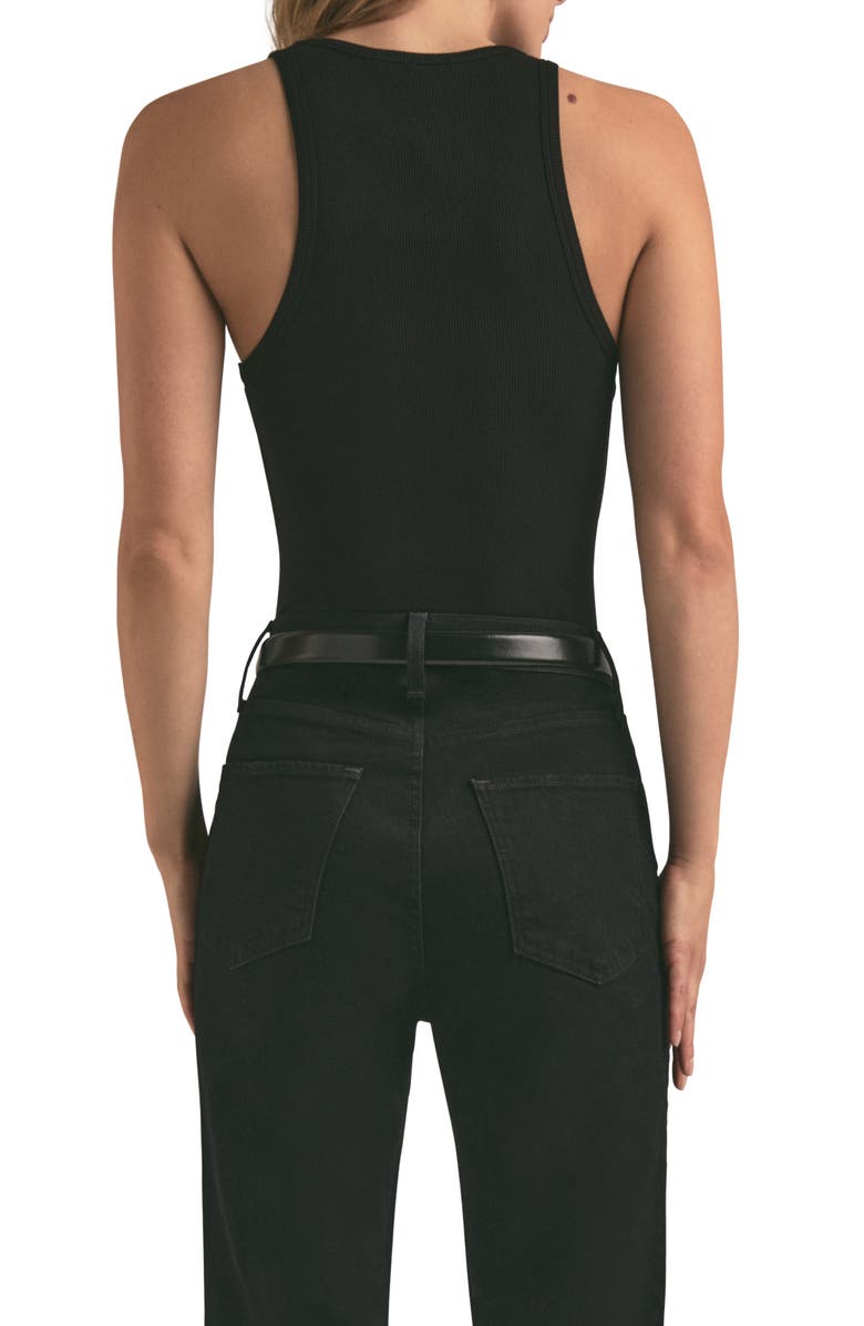 Favorite Daughter The Perfect Rib Bodysuit, Alternate, color, Black