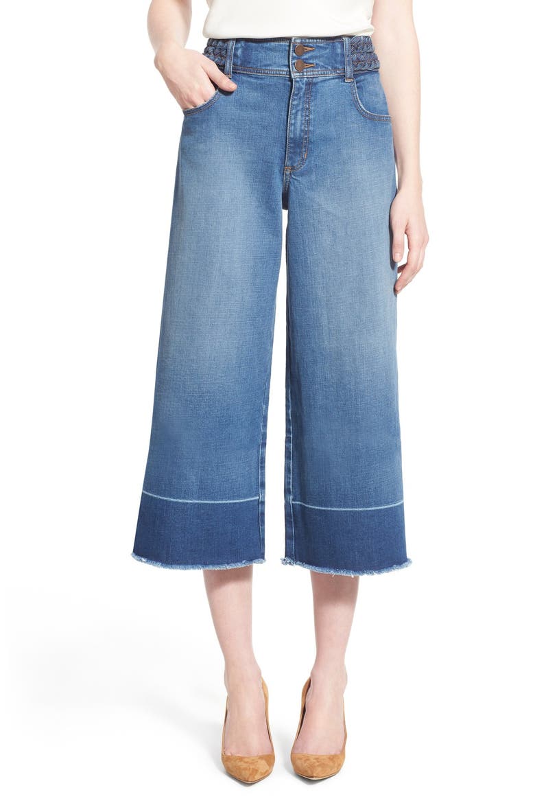 High Rise Denim Culottes, Main, color, DUSK INDIGO VINTAGE