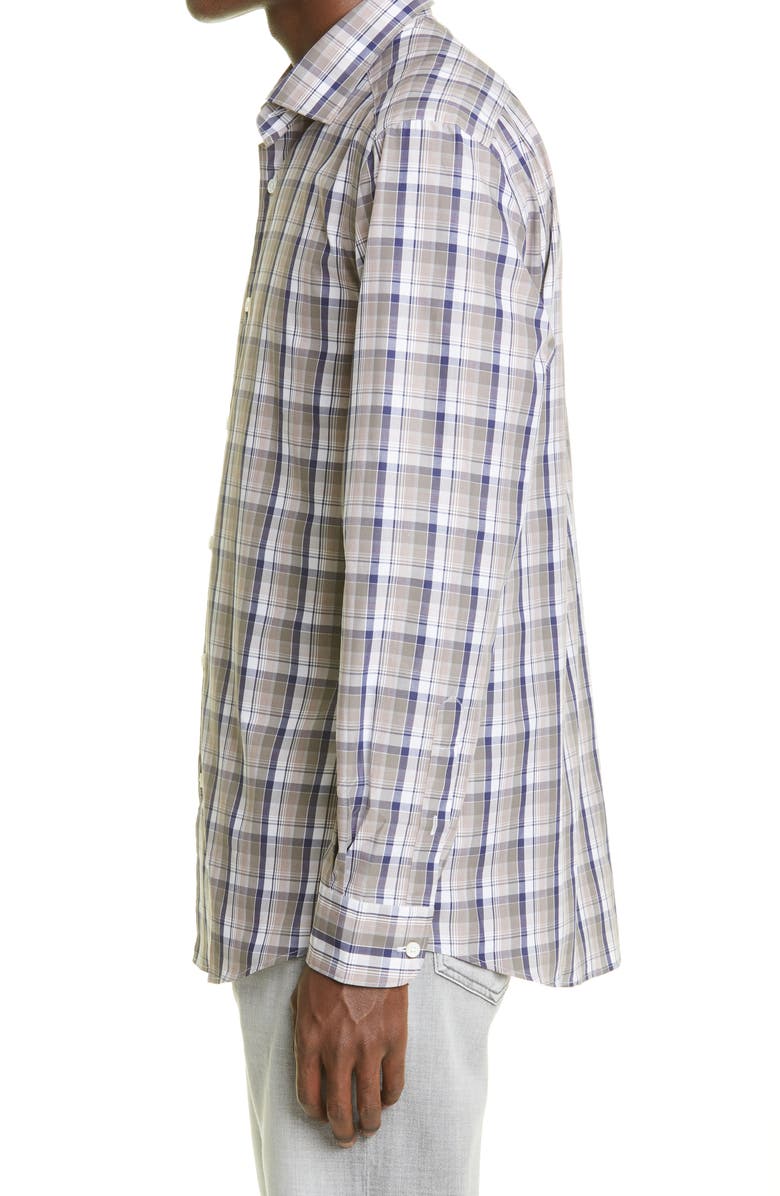 ZEGNA Centoquaranta Twill Button-Up Shirt, Alternate, color,