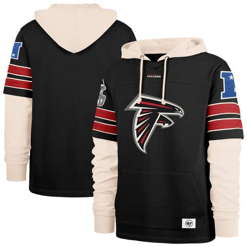 Men's '47  Black Atlanta Falcons Split Zone Cornerback Duo Hoodie