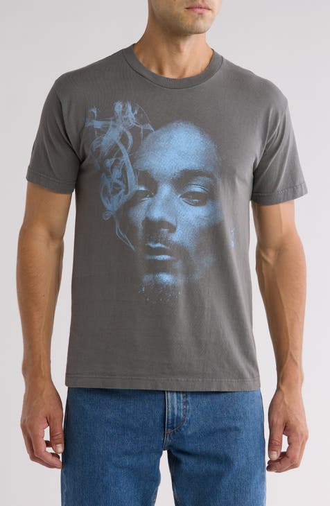 Vintage Fade Snoop Dogg Cotton Graphic T-Shirt