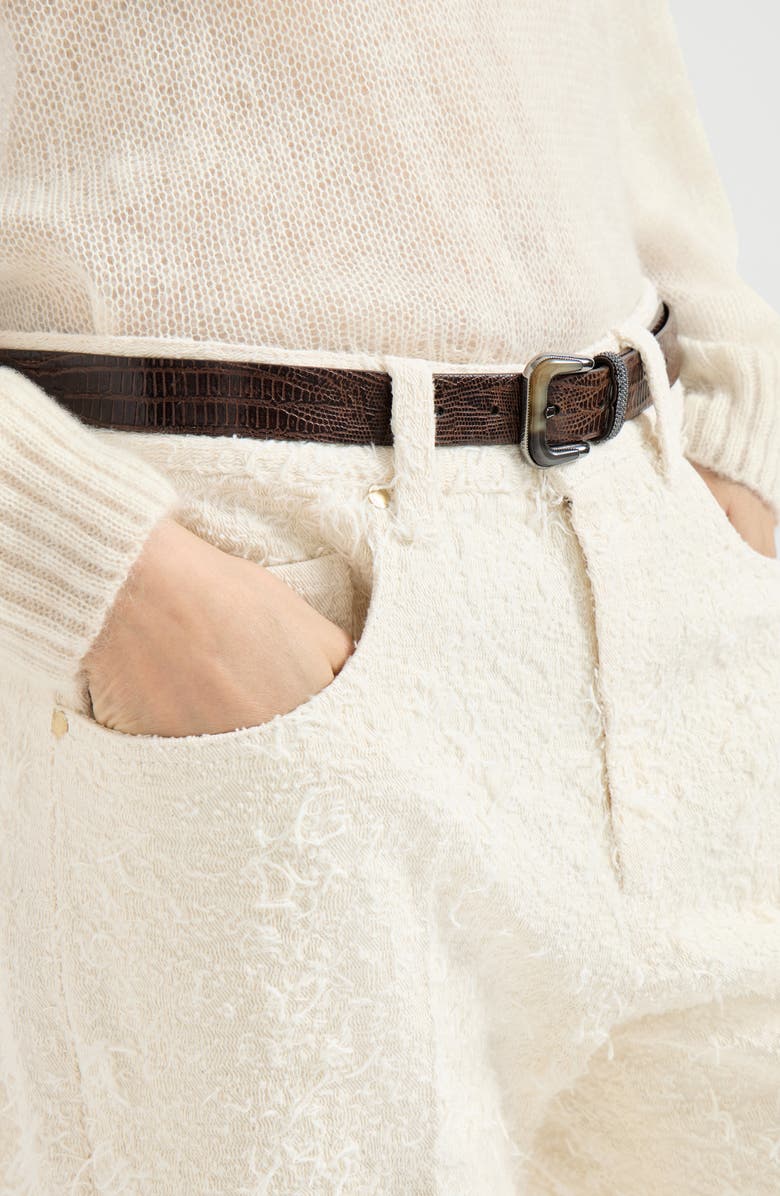 Brunello Cucinelli Contemporary Square trousers, Alternate, color, Ivory