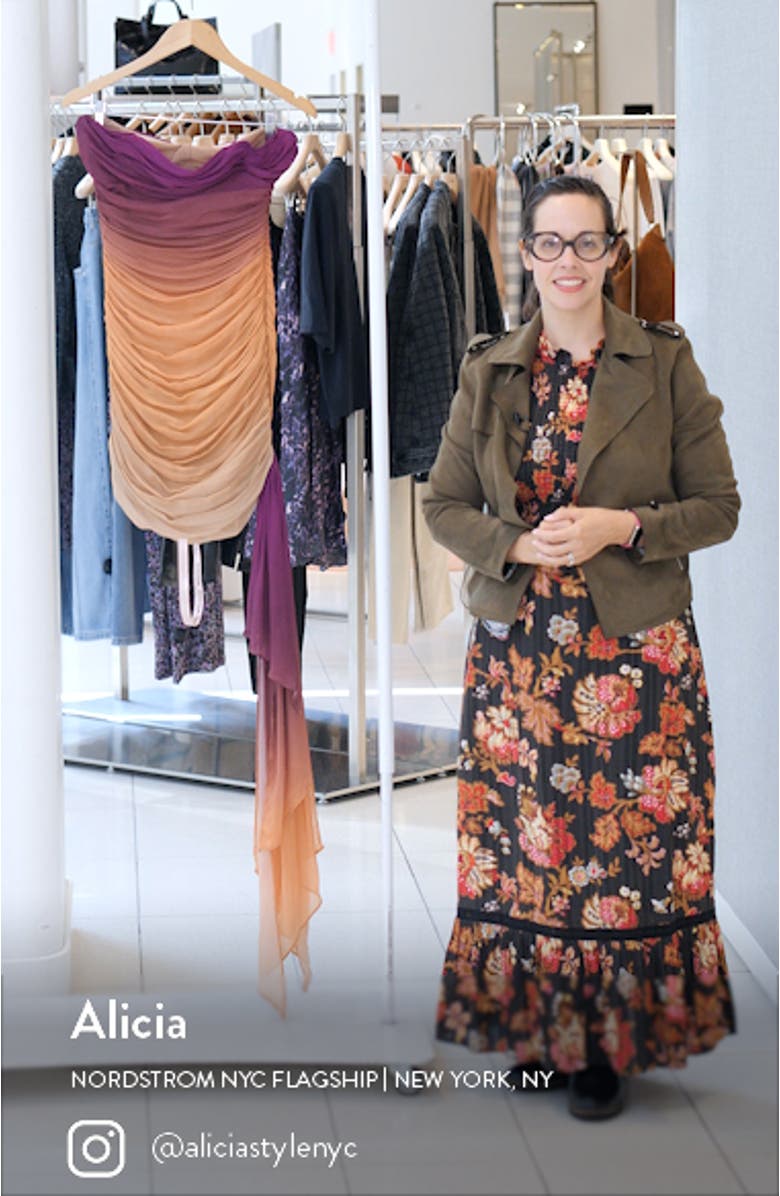 Sofie Strapless Side Drape Dress, sales video thumbnail