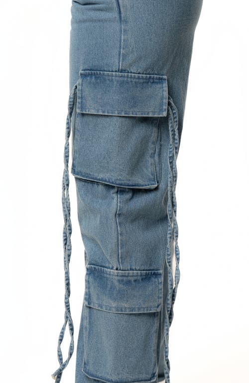 Jluxlabel Denim Utility Pants In Blue