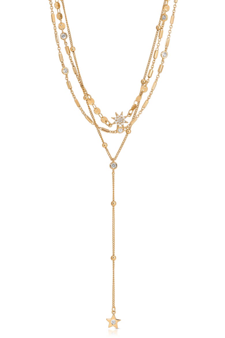 Forever Falling Multichain Necklace, Alternate, color, GOLD