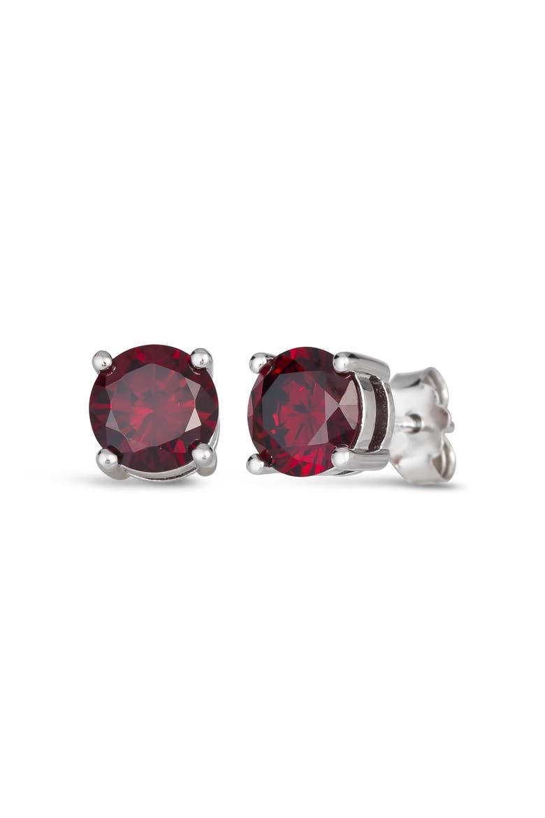 Rainbow Gem Studs, Main, color, Red Garnet