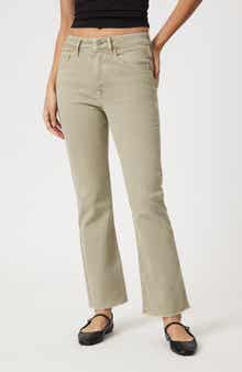 Mavi Jeans Anika High Waist Raw Hem Crop Flare Jeans