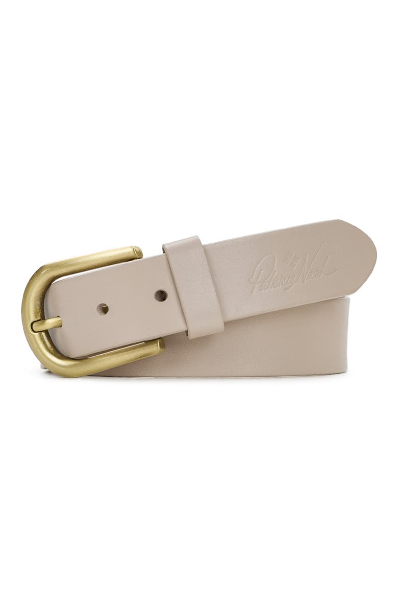 Vietri Leather Belt, Main, color, CHALK WHITE