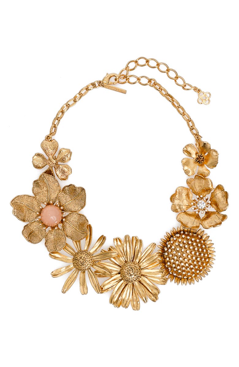 Oscar de la Renta Mixed Wildflower Necklace, Main, color,
