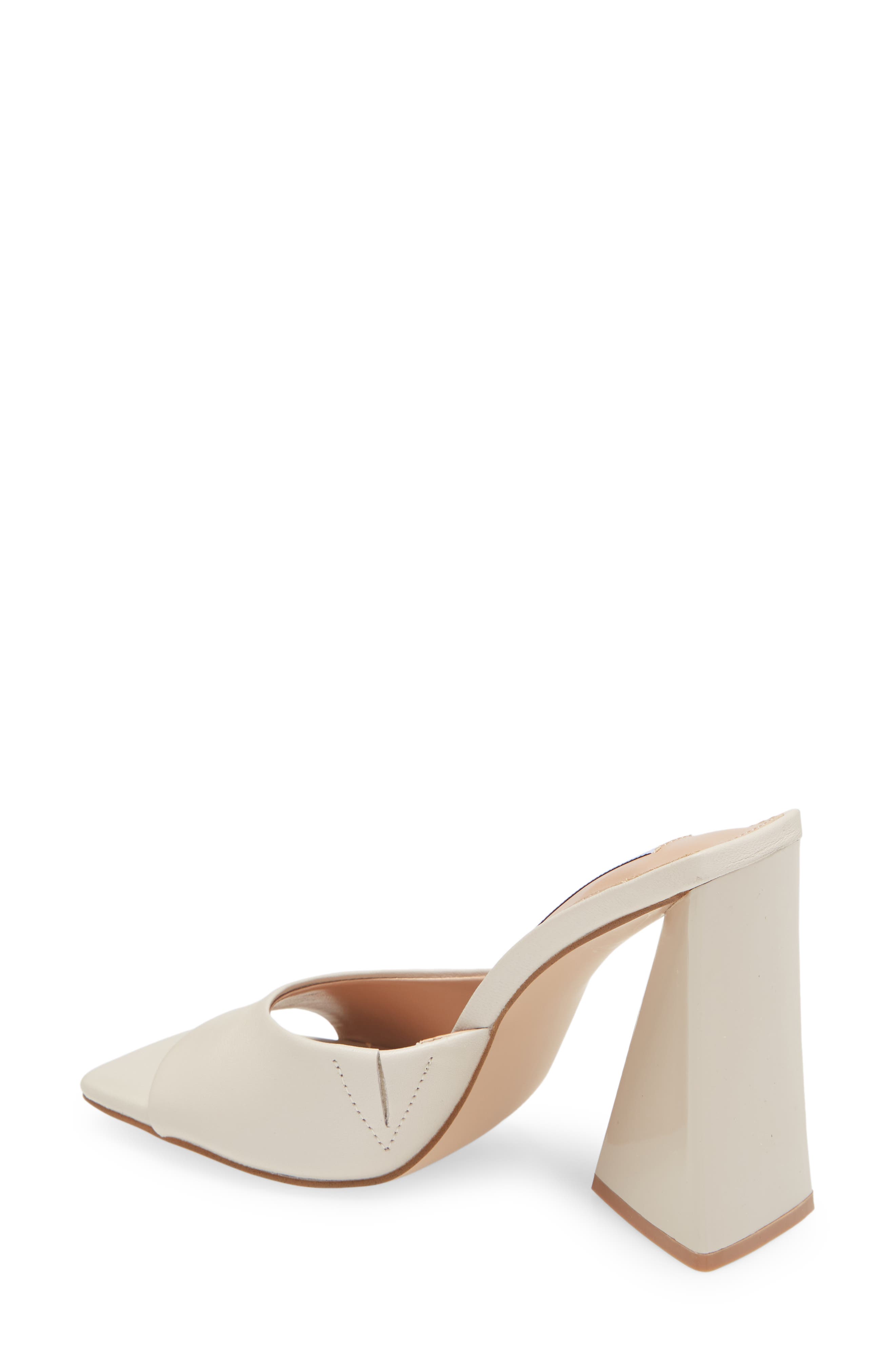 Twist Slide Sandal, Alternate, color, BONE LEATHER