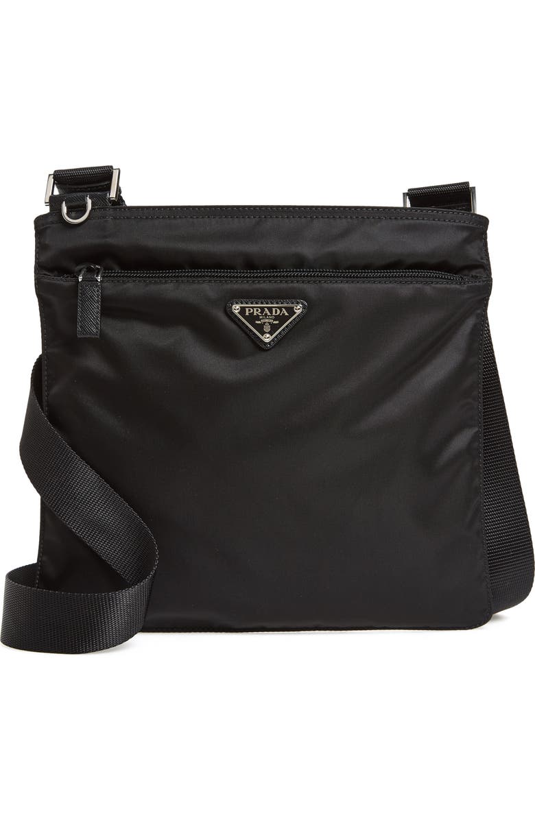Prada Small Nylon Crossbody Bag, Main, color,