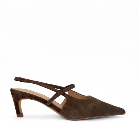 Connie Slingback Suede Heels