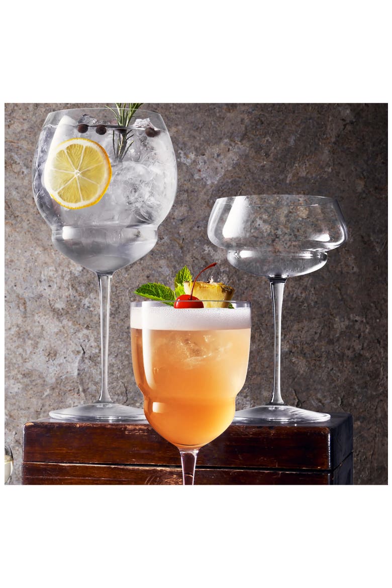 Great Gatsby 10 oz. Cocktail/Dessert Stems, Set of 4, Alternate, color, CLEAR
