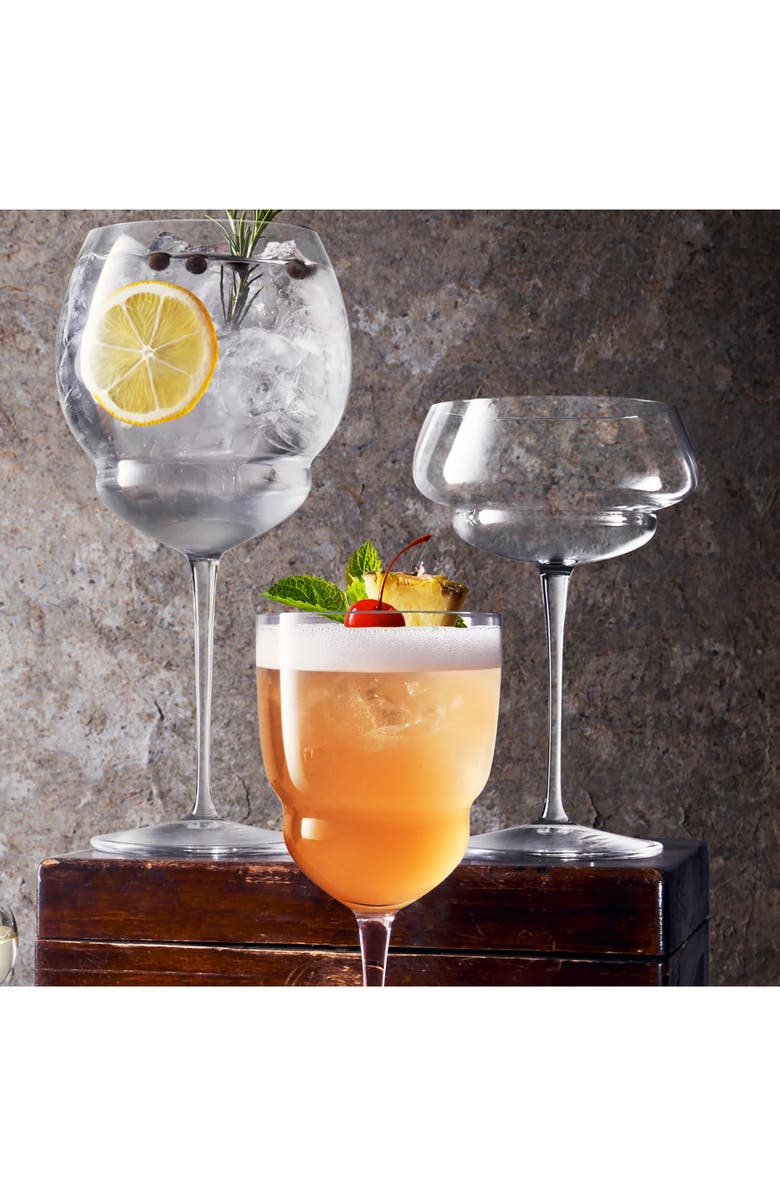 Luigi Bormioli Great Gatsby Backdoor '20s Set of 4 Cocktail Glasses, Alternate, color, Clear