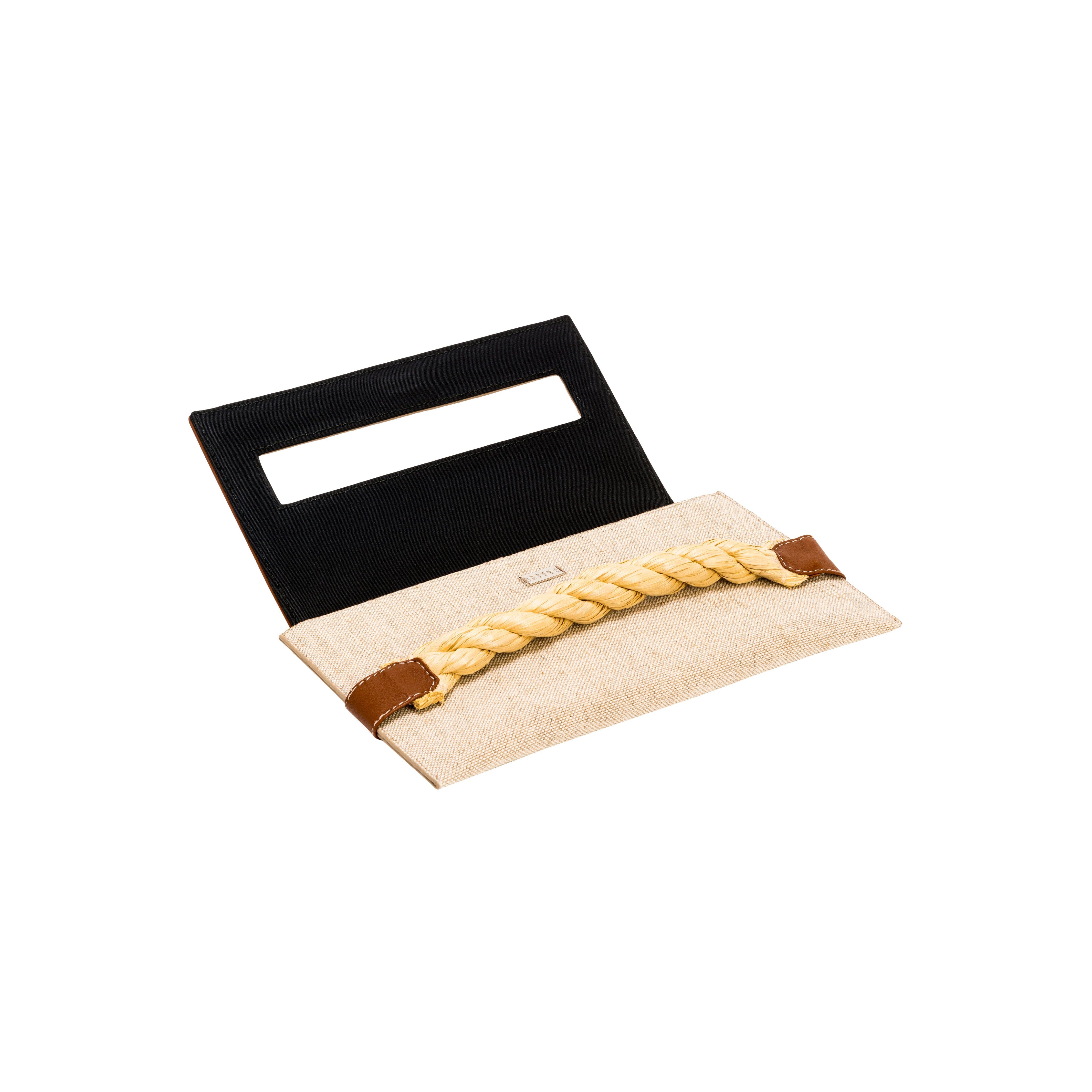 Thory Natural & Camello Envelope Clutch, Alternate, color, Natural