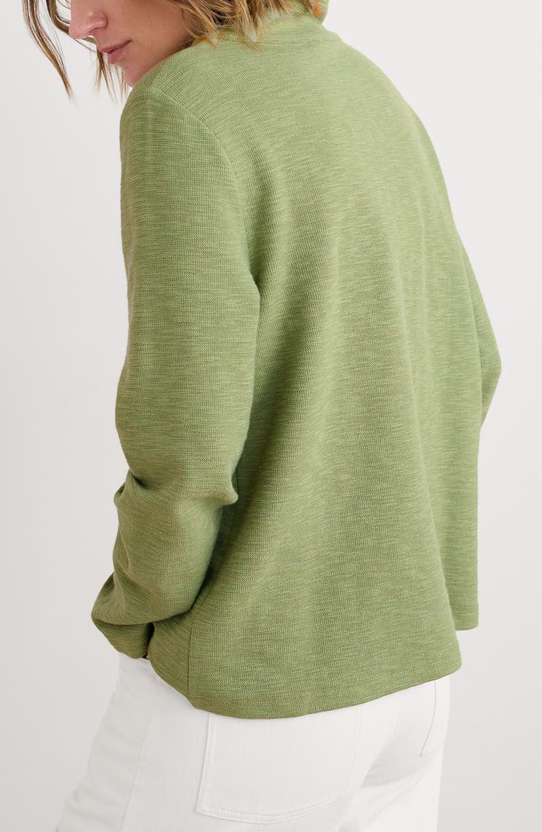 Seasalt Cornwall Last Boat Organic Cotton Half Placket Sweatshirt, Alternate, color, Moss