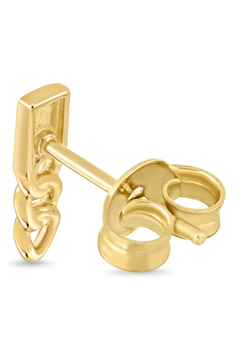 14k Gold Bar Stud Earrings, Alternate, color, 14KY